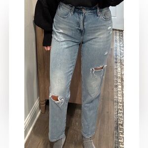 Pistola Light Blue Distressed Boyfriend Jeans